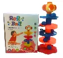 Roll Ball Educational Tower Toy for Kids, Non-Toxic Virgin Plastic, Colorful Stacking Discs, 3+ Years, Fine Motor Skills Development