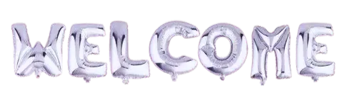 Welcome Letter Balloon Banner Set, Silver Foil, 7 Pieces, Party Decoration 