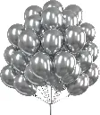 Sliver Metallic Latex Balloons, Pack of 50, Party Decoration