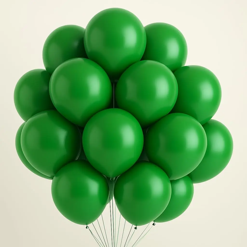 Green Latex Balloons for Birthday & Party Decoration – Pack of 1000