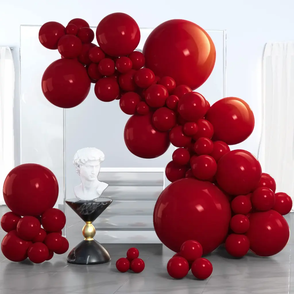 Red Latex Balloons for Birthday & Party Decoration – Pack of 1000