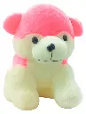 Soft Plush Big Dog, Pink and White, Stuffed Animal Toy