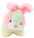 Plush Animal Rabbit Stuffed Toy, Pink and White, Soft Cuddly Bunny Design