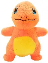 Pokémon Charmander Plush Toy, Orange Soft Stuffed Animal with Yellow Belly, Cute Embroidered Face