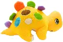 Cute Dinosaur Plush Toy, Yellow Stuffed Animal with Colourful Spots, Soft Kids Room Decor