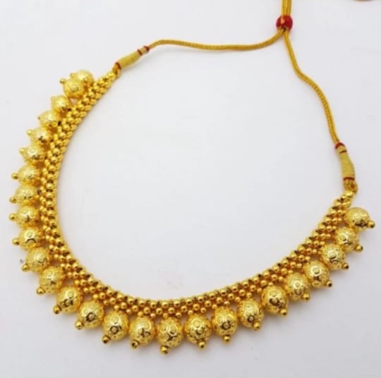 Thick Golden Bead Necklace