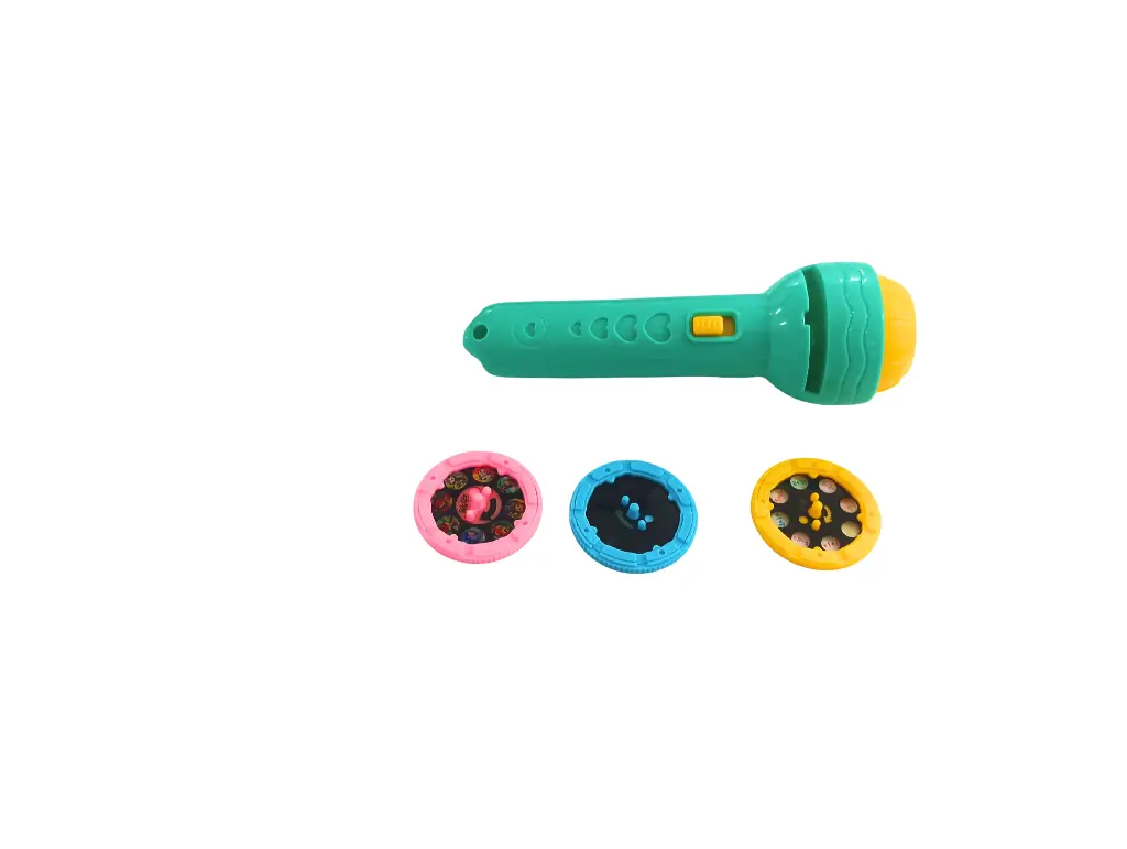 Kids Projection Flashlight Toy with 24 Images, 2-in-1 Educational Story Projector, Ages 3+, Turquoise
