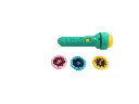Kids Projection Flashlight Toy with 24 Images, 2-in-1 Educational Story Projector, Ages 3+, Turquoise