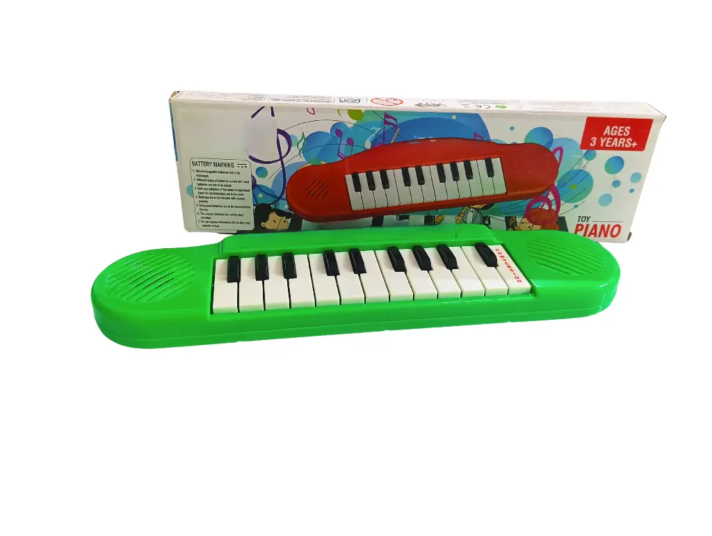 Kids Musical Toy Piano, Educational Electronic Keyboard for Ages 3+, Green and White, Battery Operated