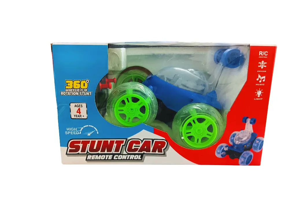Remote Control Stunt Car with 360° Rotation, LED Lights, Music, Dancing Features, High Speed RC Vehicle for Ages 4+(00GSCRC330)