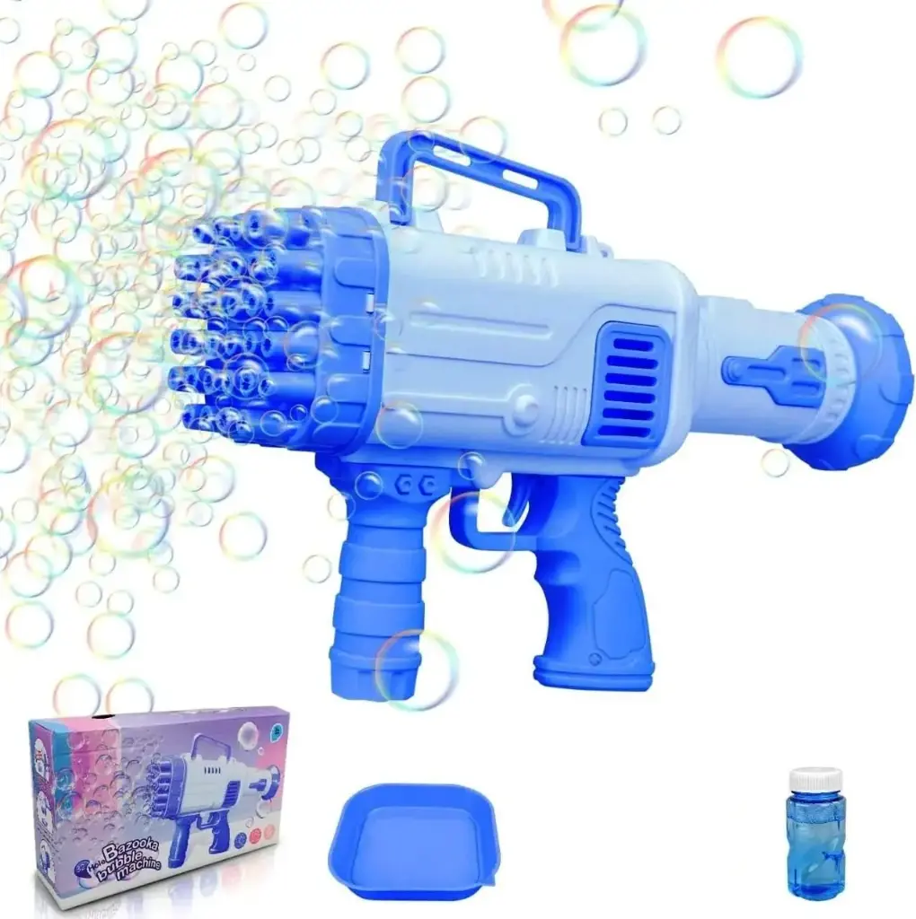 Super Rocket Bubble Gun, 32-Holes, Purple and White, Ages 3+
