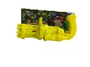 Automatic Bubble Gun Machine, Battery Operated, Yellow Plastic, Outdoor Party Toy
