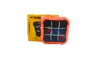 Fun-Tic-Tac-Toe Board Game, Classic Strategy Game with LED Display, Orange Frame