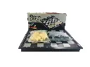 Magnetic Chess Game Set, Portable Folding Board with Storage, Black and White Pieces