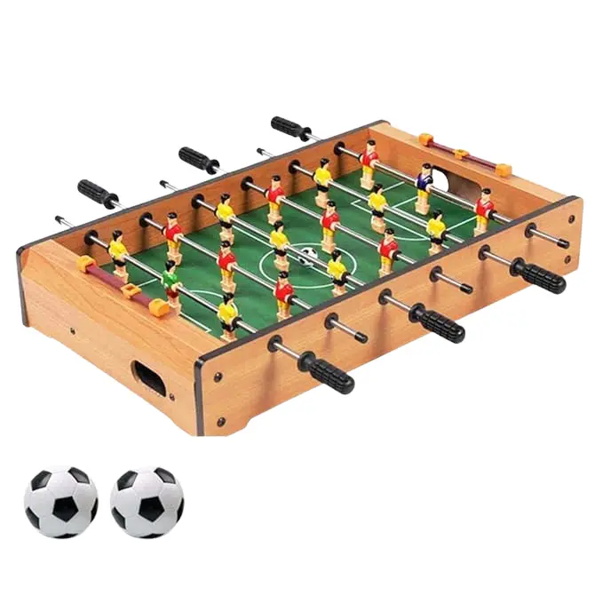 Table Top Football Game, Wooden Mini Soccer Board with 2 Balls, Indoor Entertainment Set, 69x36x10.5cm, Ages 6+ (0BTTFB1150)