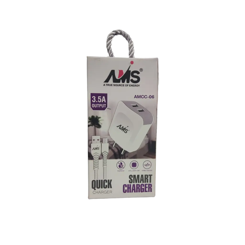 AMS A True Source Of Energy 3.5A Output Quick Charger Smart Charger 