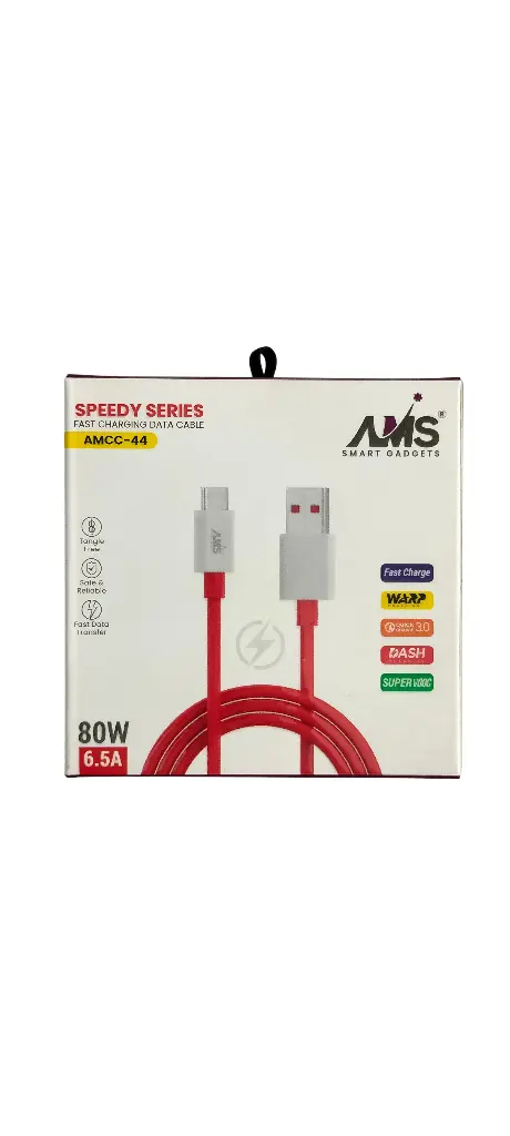 AMS  30WATT   AMCC-44 CRYSTAL SERIES DATA TRANSMISSION AND FAST CHARGING CABLE   