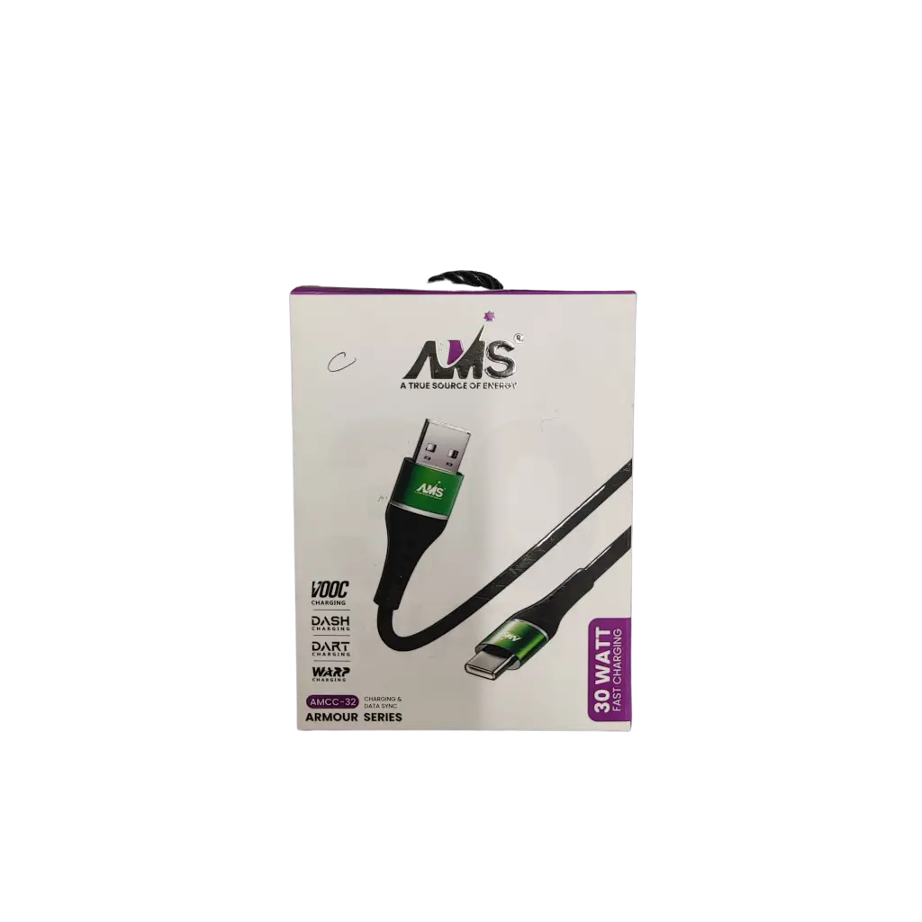 AMS A True Source of Energy Charging & Data Sync Armour Series 30Watt Fast Charging