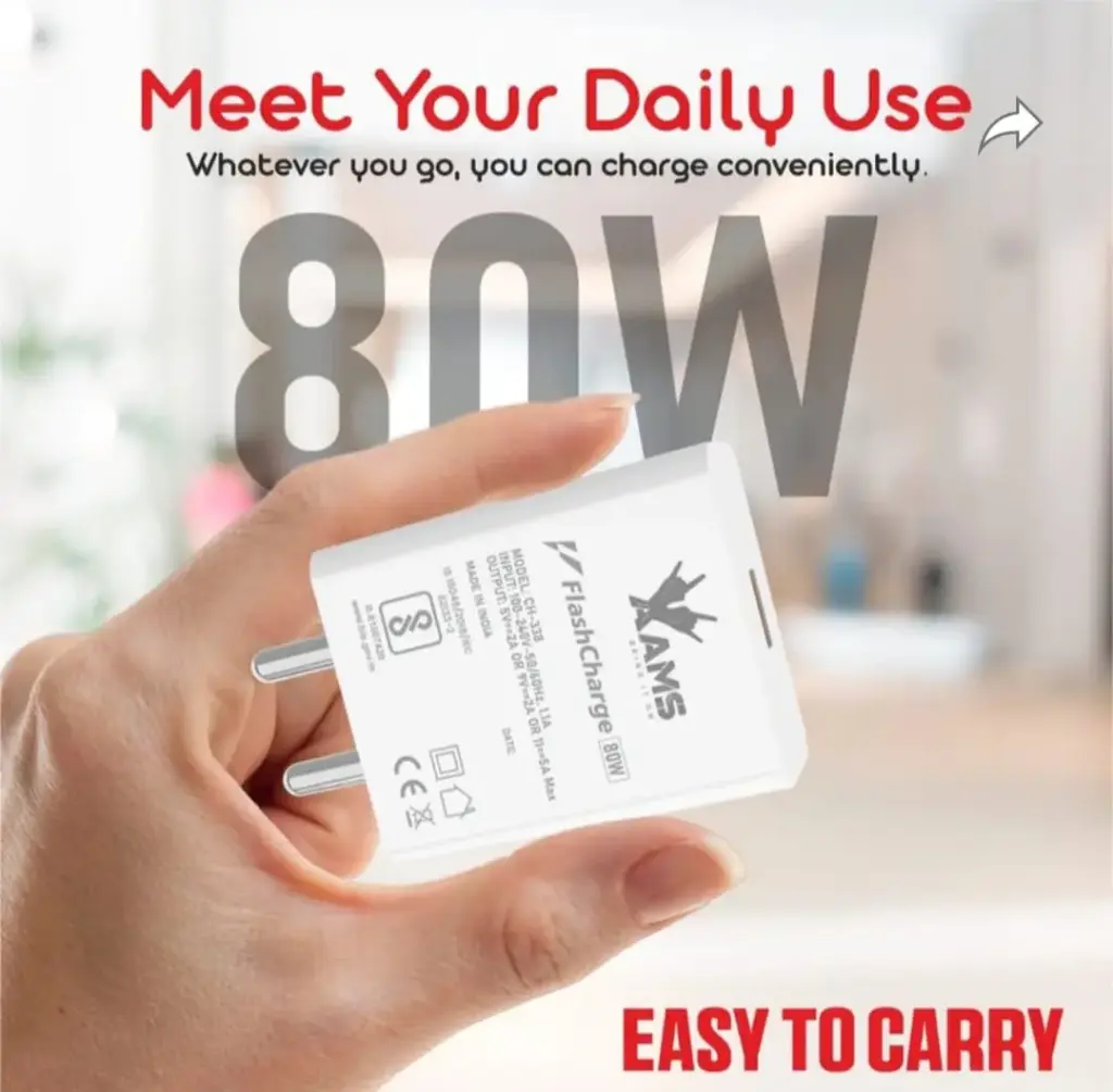  AMS 80W Flash Charging Supported Smet Gadgets