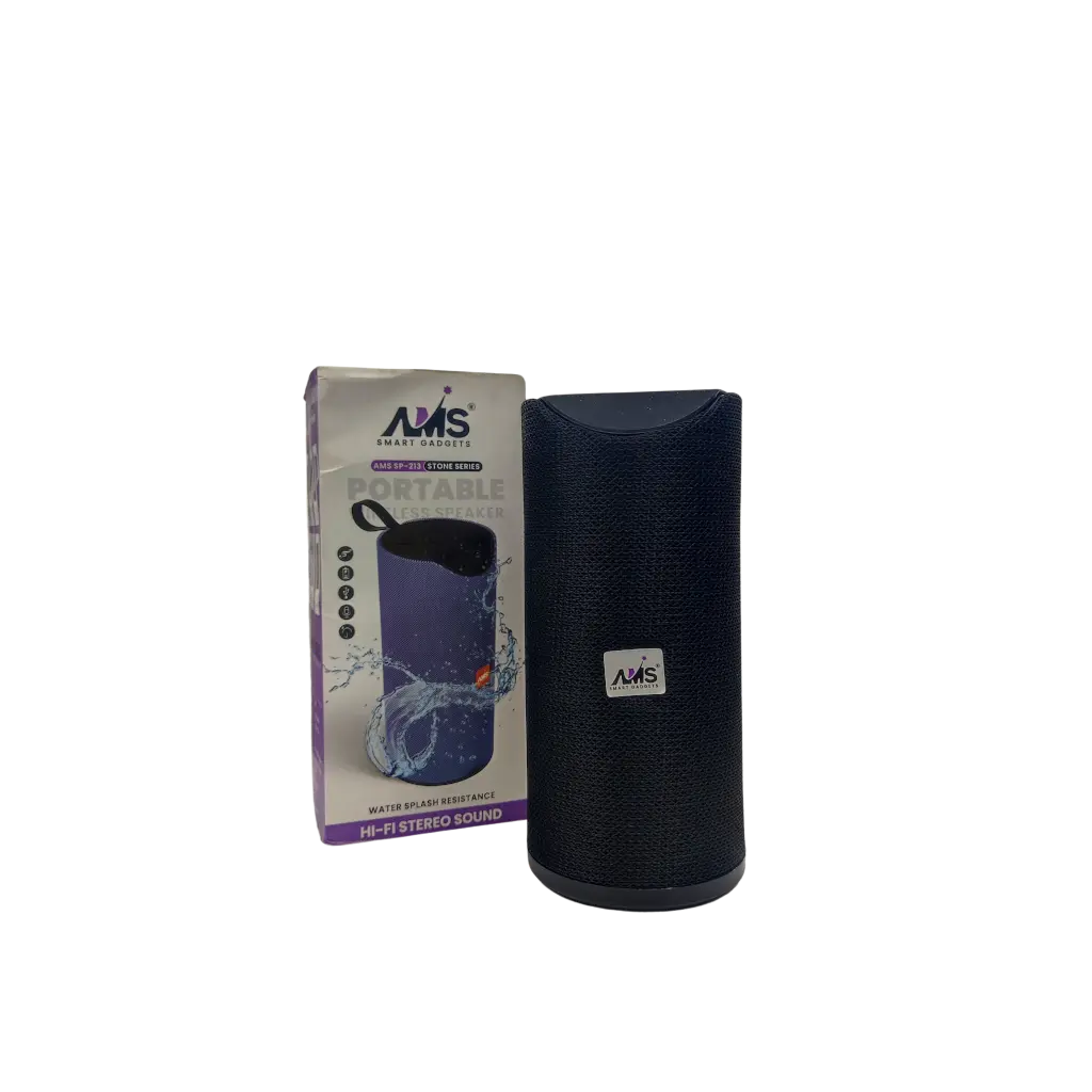 AMS Smart Gadgets Stone Series Portable Wireless Speaker Water Splash Resistance Hl-Fl Stereo Sound Multi Connectivity Modes FM|BT|USB|AUX|TF CARD