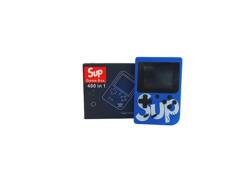 Sup Game Box Portable Handheld Console, 400-in-1 Games, 3.0 Inch LCD Screen, Rechargeable Battery, TV Output, Blue
