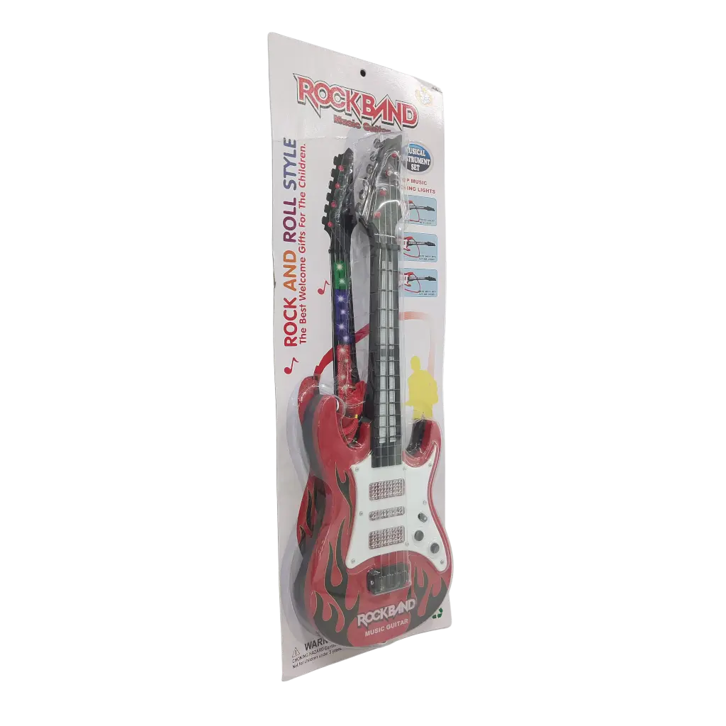 Rockband Music Guitar  Rock And Roll Style The Best Welcome Gifts for The Children135-1 Wooden Guitar (BIG)