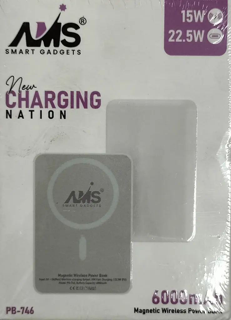 AMS 6000mAh Magnetic Wireless Power Bank