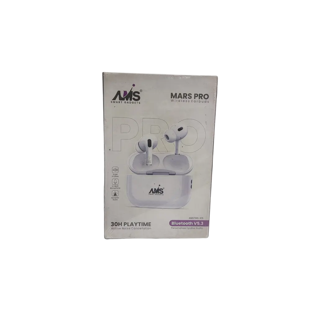 AMS Mars Pro Wireless Earbuds 30HPlaytime Active Noise Cancellation Bluetooth V5.3 Personalised Spatial Audio
