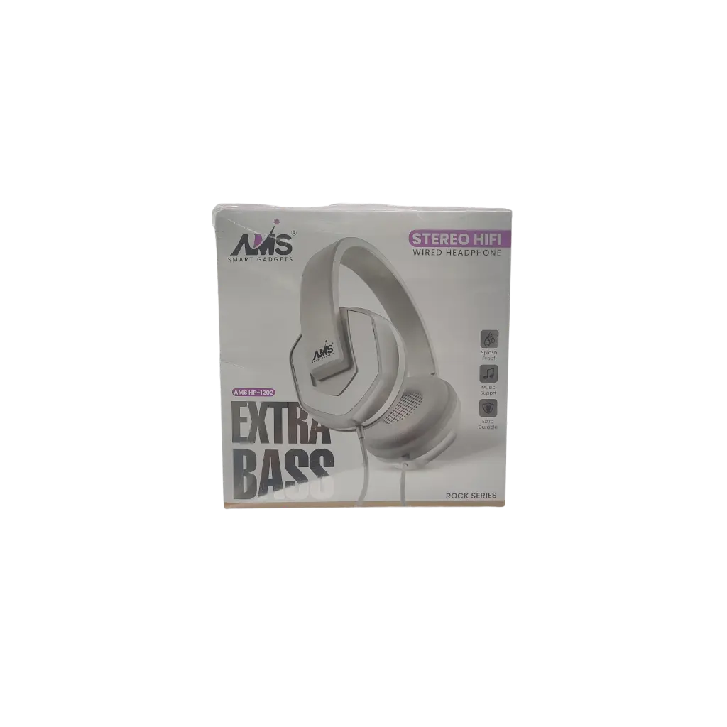 AMS Smart Gadgets Stereo Hifi Wired Headphone Extra Bass Rock Series