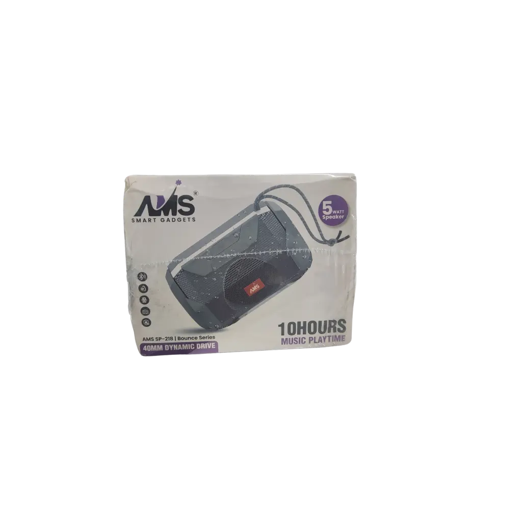 AMS Smart Gadgets Bounce Series 5Watt Speaker 40MM Dynamic Drive 10Hours Music Playtime