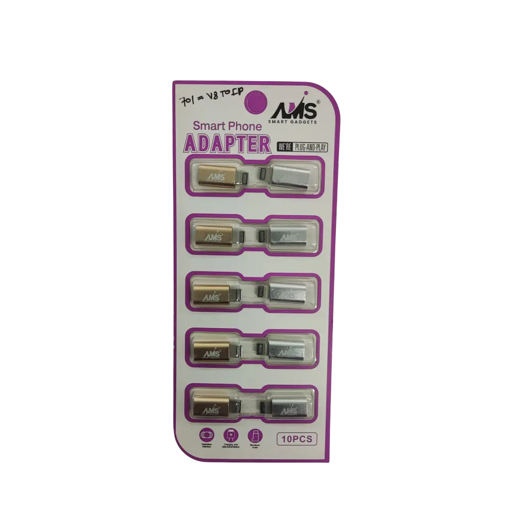 AMS Smart Gadgets Smart Phone Adapter V8 To iPhone