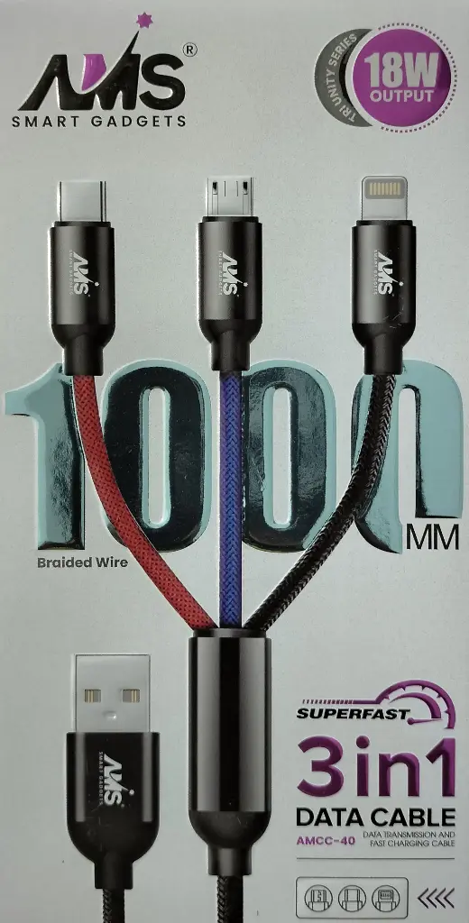 AMS Superfast 3in1 Data Cable