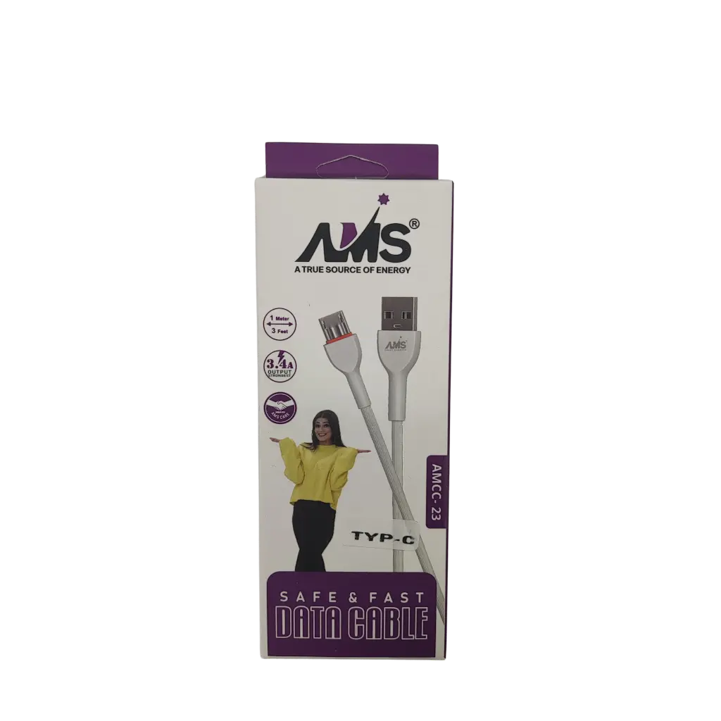 AMS A True Source Of Energy Safe & Fast Data Cable Type-C