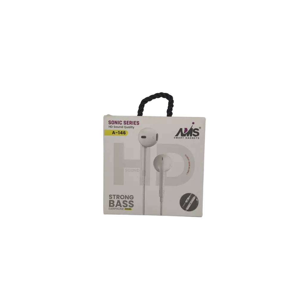 AMS Smart Gadgets Sonic Series HD sound Quality Strong Bass Earphone With Mic