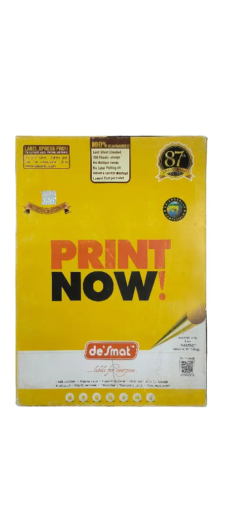 Label-Desmat A4ST-White
