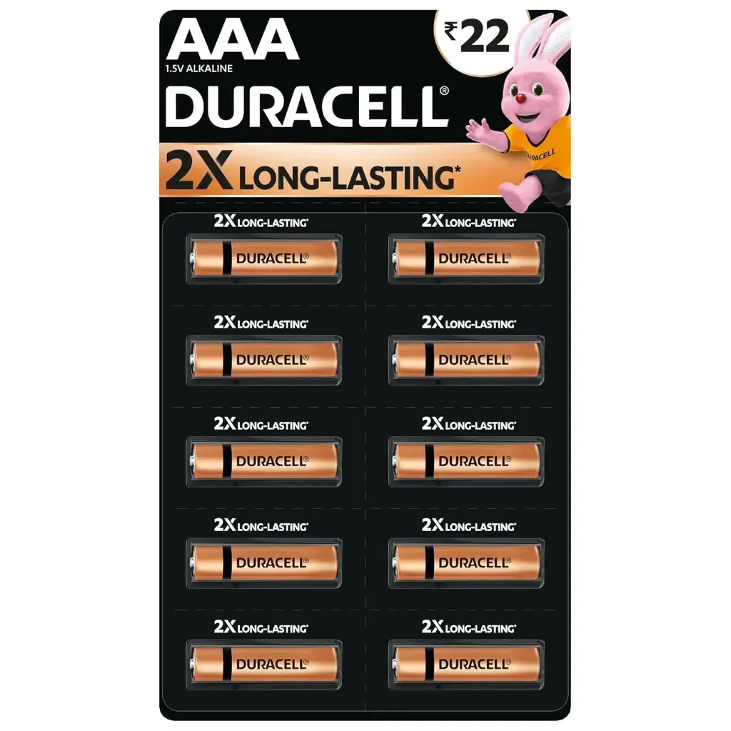 Duracell Battery 2X Longer-Lasting AAA Size