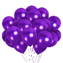 Metallic Purple Latex Balloons, Pack of 50, Party Decorations 