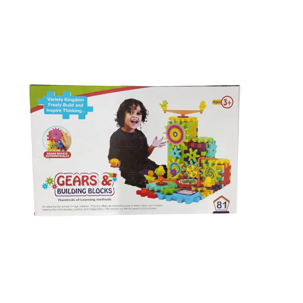 Gears & Building Blocks 81Pcs Battery Block