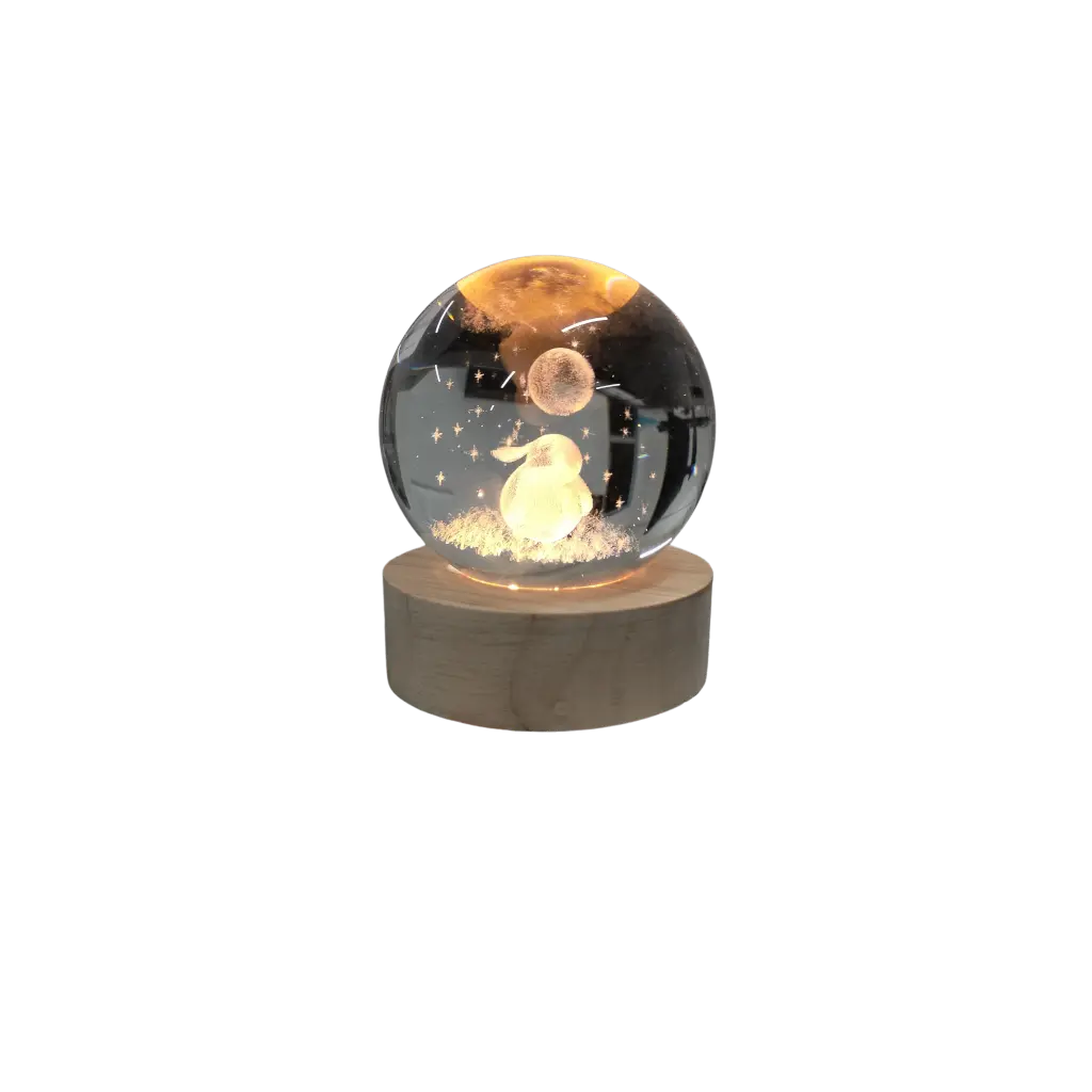 3D Crystal Ball Galaxy Lamp