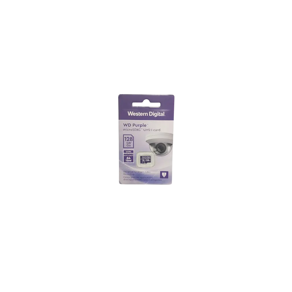 Western Digital WD Purple Microsdxc Uhs-I Card 128Gb* Go Ultra Endurance Up To | Jusqua 64TBW Designed For Smart Video Recording Concu Pour Les Applicationsd Enregistrement Video Intelligentes 