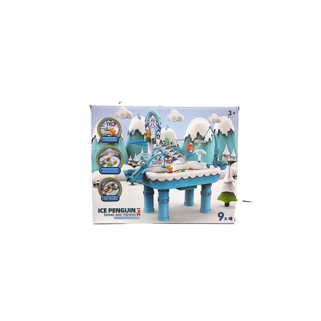 Ice Penguin Skiing and Fishing 2in1 Fishing+ Slide Model