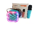 K12 Portable Karaoke Sound System, LED Light Effects, Wireless Bluetooth Speaker, Turquoise, with Microphone