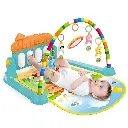 Baby Piano Fitness Rack, Musical Activity Gym with Hanging Toys, 70x46x43cm Play Mat, Educational Development Center for Infants