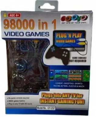 Gooyo Get One Of Your Own 98000 In 1 Video Games Plugs into Any Tv For Instant Gaming Fun