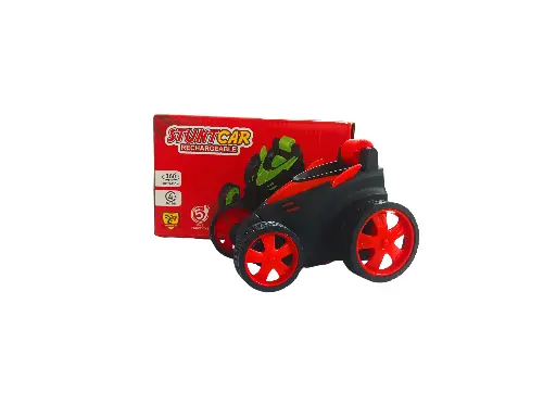 Stunt Car Rechargeable RC Car, 360 Degree Rotation, Radio Control, Black and Red, 5 Functions, Ages 4+