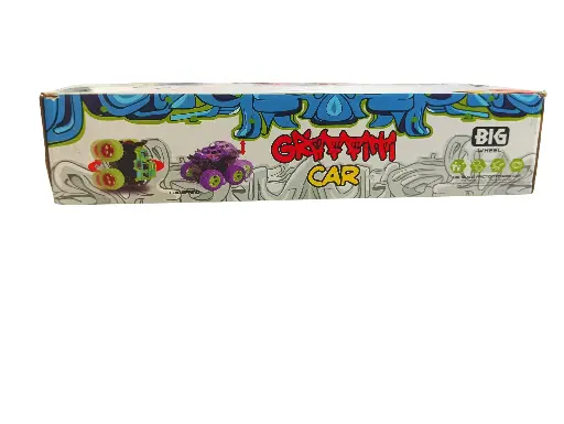 Big Wheel Graffiti Car Toy Set, Monster Truck Style with Green Purple Red Colors, Off-Road Vehicle Collection