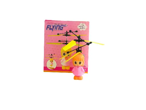 Mini Flying Induction Toy Doll, Palm-Controlled Helicopter, Easy to Use, Pink and Orange (0MINIFY120)