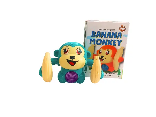Banana Monkey Musical Dancing Toy, Battery Operated, Ages 3+, with Voice Control