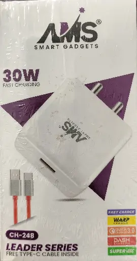 30W FAST CHARGING LEADER SERIES FREE TYPE -C CABLE INSIDE 