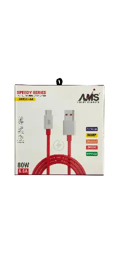 AMS  30WATT   AMCC-44 CRYSTAL SERIES DATA TRANSMISSION AND FAST CHARGING CABLE   